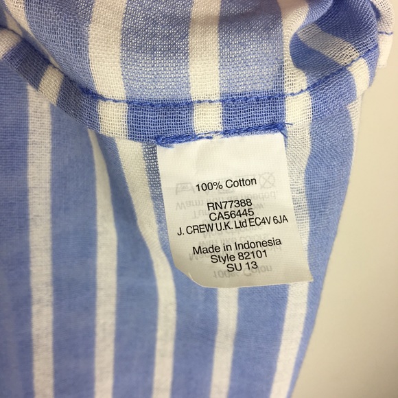 Sold! J. Crew Shirt Sleeveless Striped Button - Picture 4 of 5